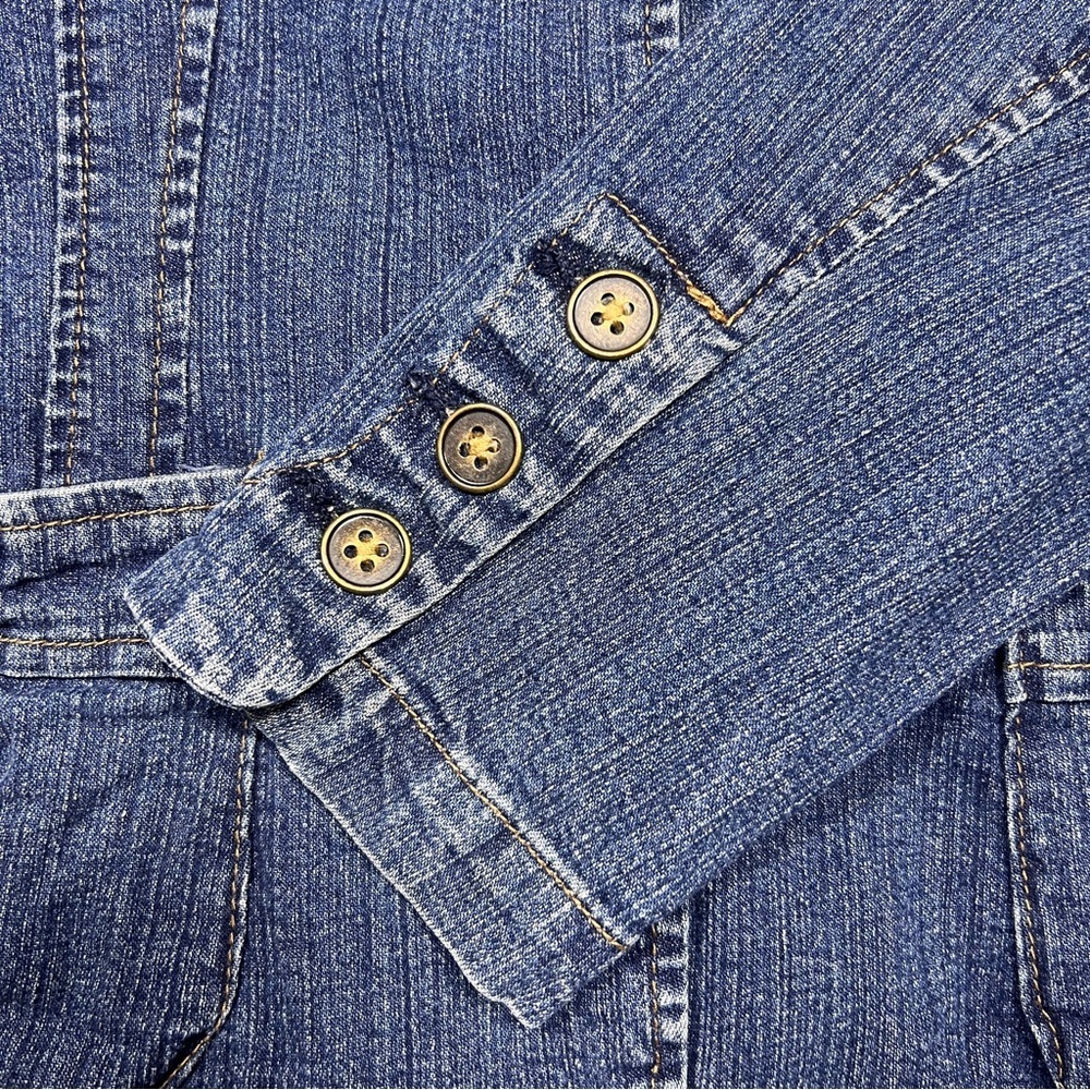 St. John’s Bay Blue Denim Jean Jacket, Size Medium - Picture 7 of 10